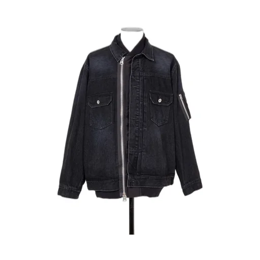 Denim X Nylon Twill Jacket