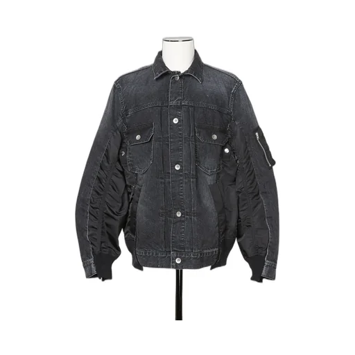 Denim X Nylon Twill Jacket