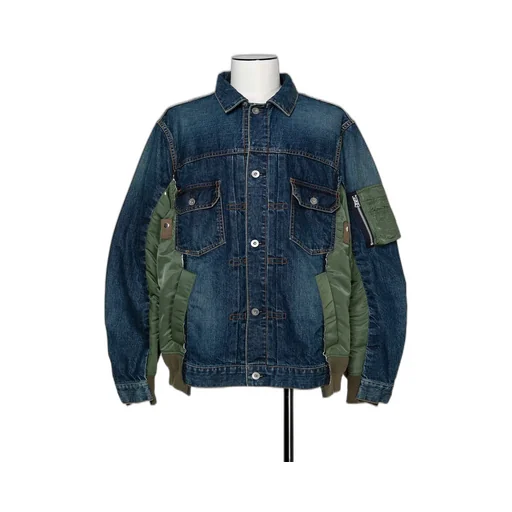 Denim X Nylon Twill Jacket