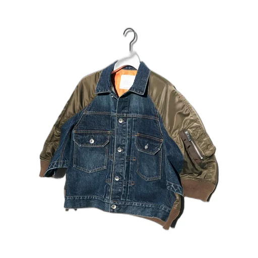 Denim X Nylon Twill Jacket