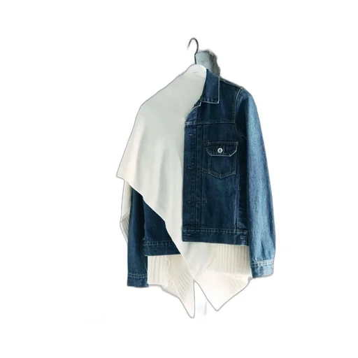 Denim X Wool Knit Jacket