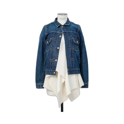Denim X Wool Knit Jacket