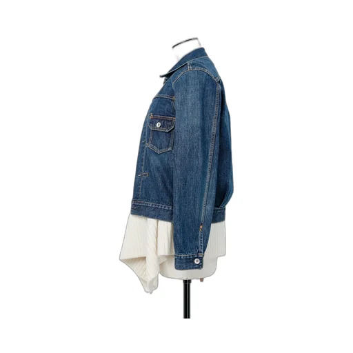 Denim X Wool Knit Jacket