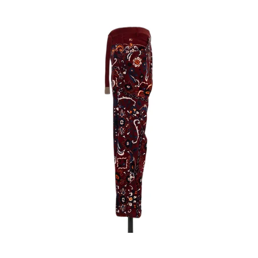 Floral Print Corduroy Pants