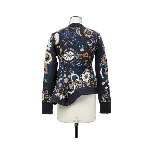 Floral Jacquard Knit Pullover