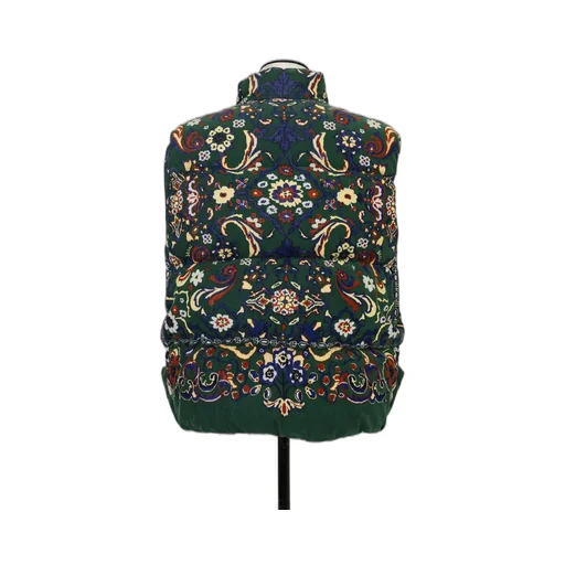 Floral Print Corduroy Vest