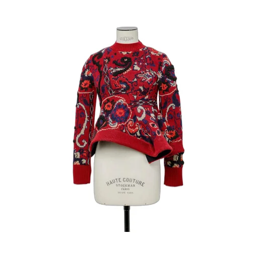 Floral Jacquard Knit Pullover
