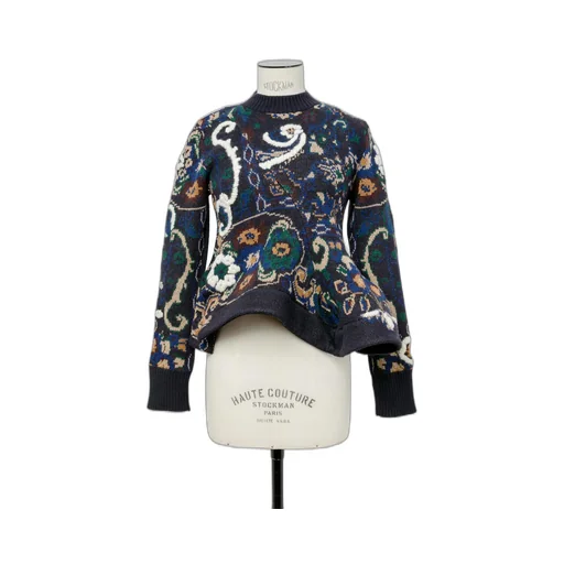 Floral Jacquard Knit Pullover