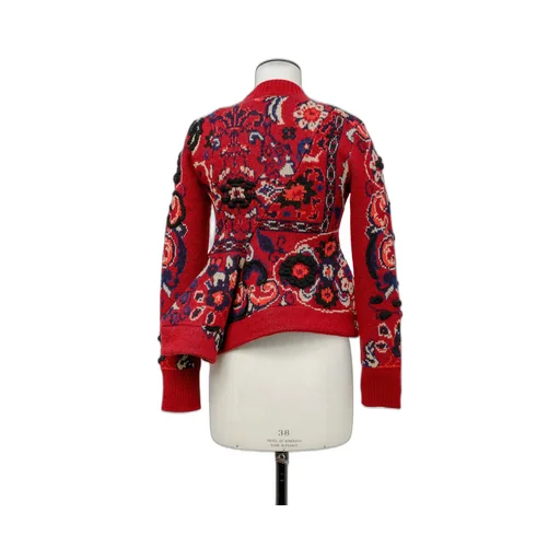 Floral Jacquard Knit Pullover