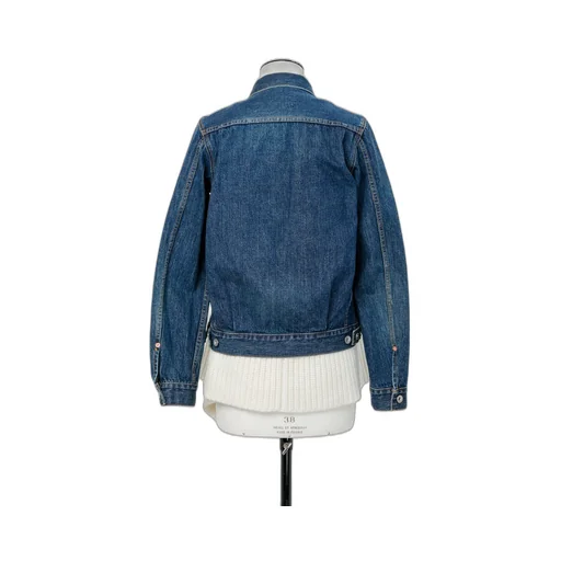 Denim X Wool Knit Jacket