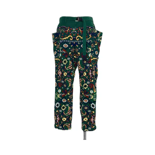 Floral Print Corduroy Pants