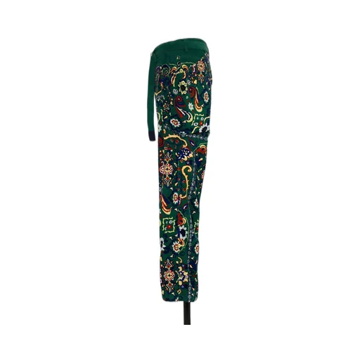 Floral Print Corduroy Pants