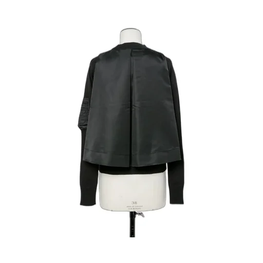 Nylon Twill X Cotton Knit Pullover