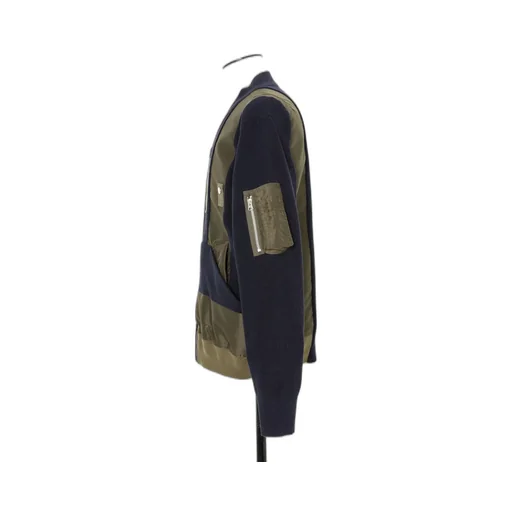 Nylon Twill X Knit Blouson