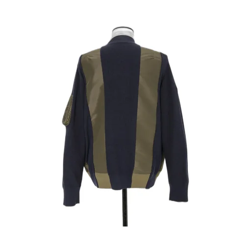 Nylon Twill X Knit Blouson
