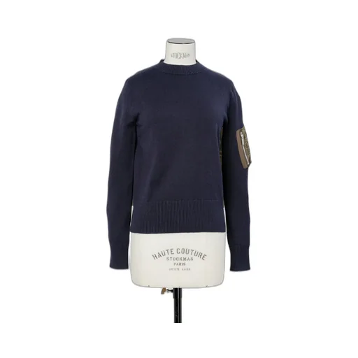 Nylon Twill X Cotton Knit Pullover