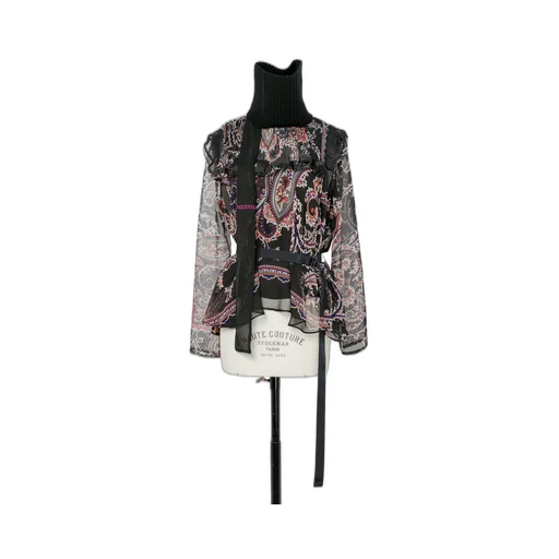 Paisley Print X Wool Knit Pullover