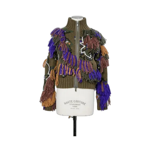 Paisley Jacquard Knit Blouson