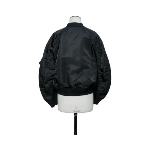 Nylon Twill X Knit Cardigan