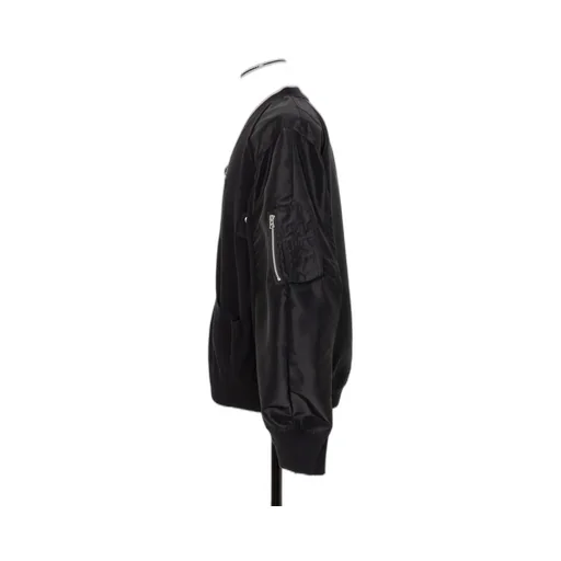 Nylon Twill X Knit Cardigan