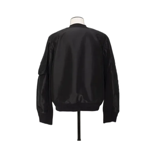 Nylon Twill X Knit Cardigan