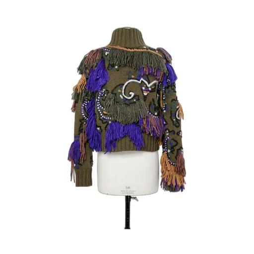 Paisley Jacquard Knit Blouson