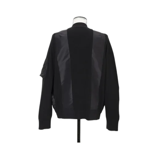 Nylon Twill X Knit Blouson