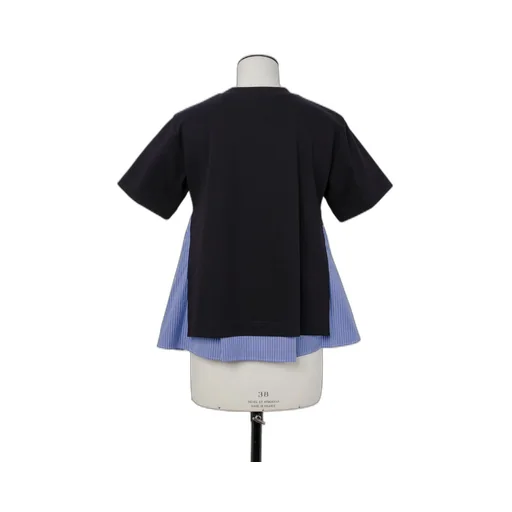 Poplin X Cotton Jersey T-Shirt