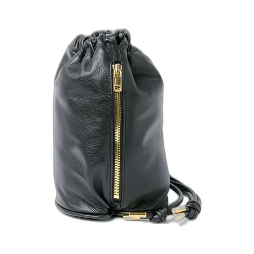S Drawstring Bag / Leather