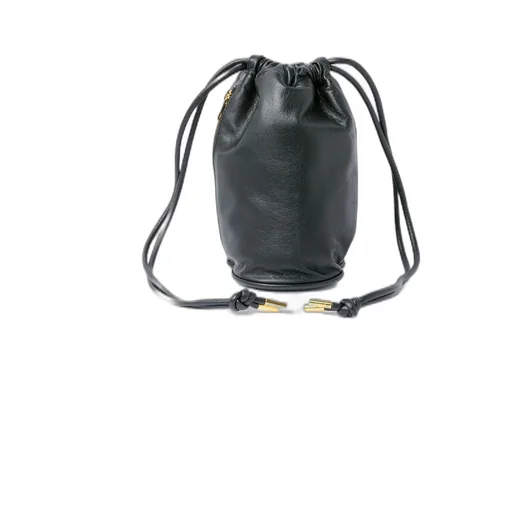 S Drawstring Bag / Leather