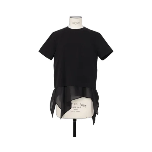Satin X Cotton Jersey T-Shirt