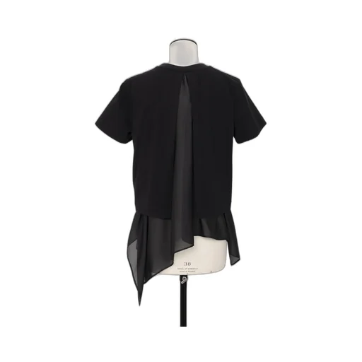 Satin X Cotton Jersey T-Shirt