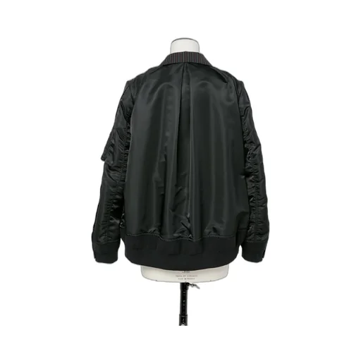 Stripe Doeskin X Nylon Twill Jacket