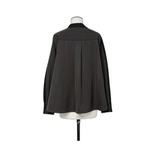 Stripe Doeskin X Wool Knit Cardigan