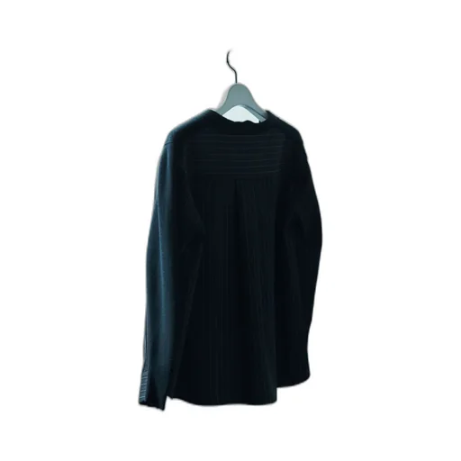 Stripe Doeskin X Wool Knit Cardigan
