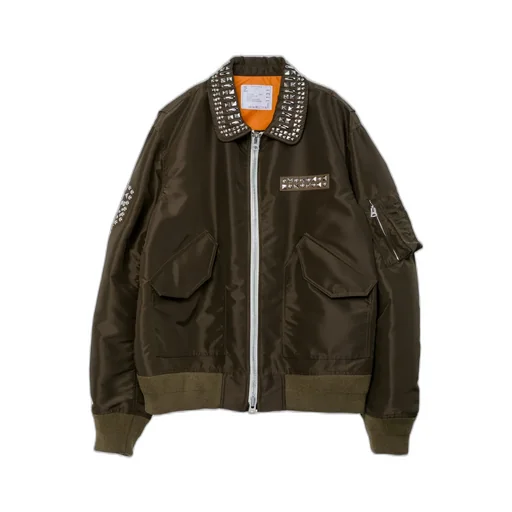 Studded Nylon Twill Blouson