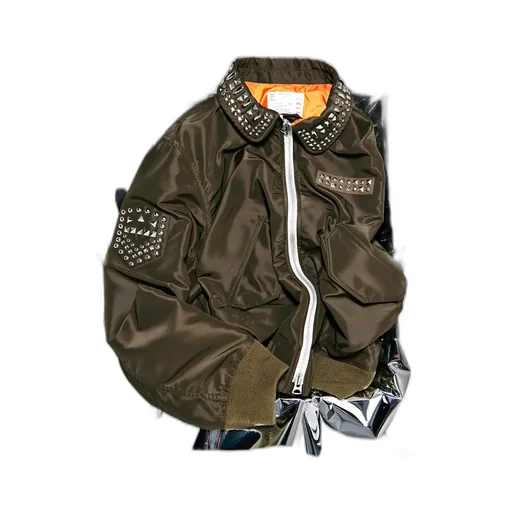 Studded Nylon Twill Blouson