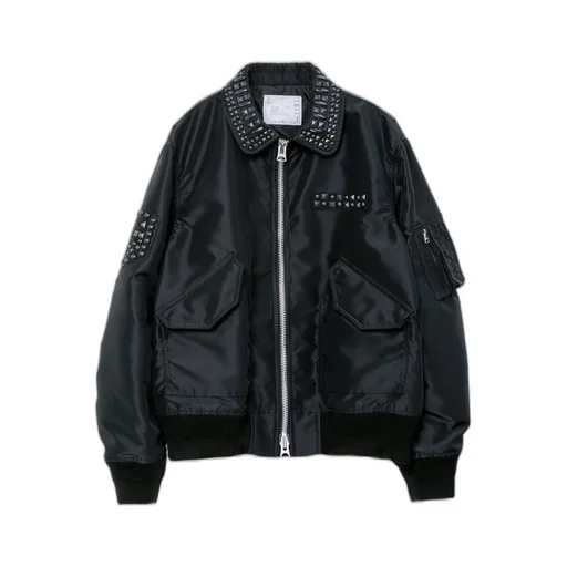 Studded Nylon Twill Blouson