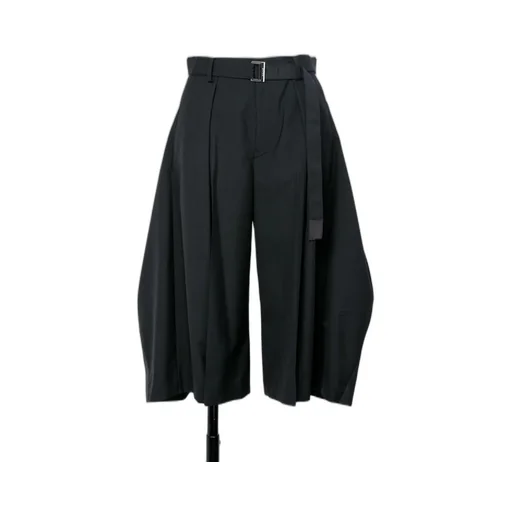 Sacai Wide-Leg Cropped Trousers