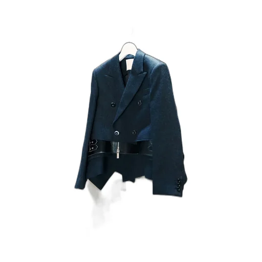 Wool Melton X Leather Jacket