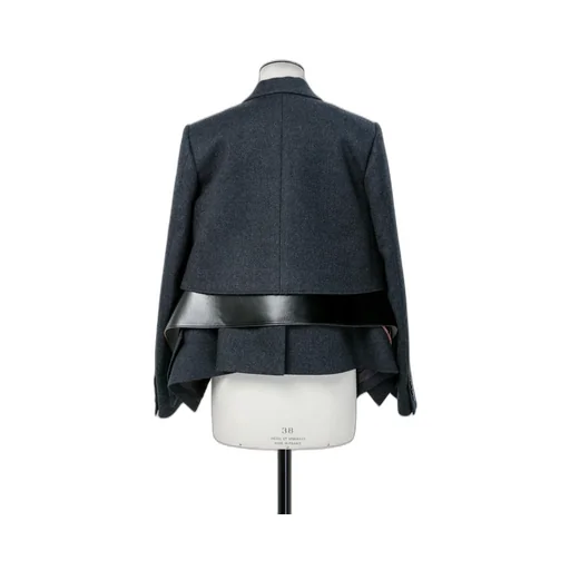 Wool Melton X Leather Jacket
