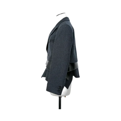 Wool Melton X Leather Jacket