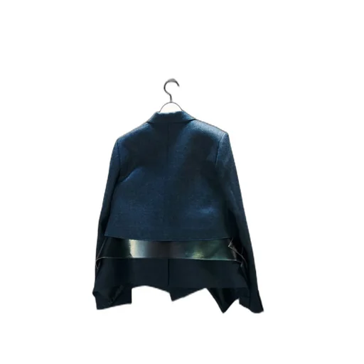 Wool Melton X Leather Jacket