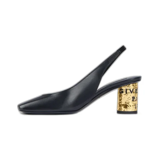 Tape Slingbacks In Leather