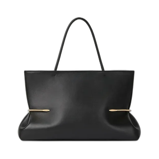 Pinch Squeezed Horizontal Tote Bag In Nappa Leather