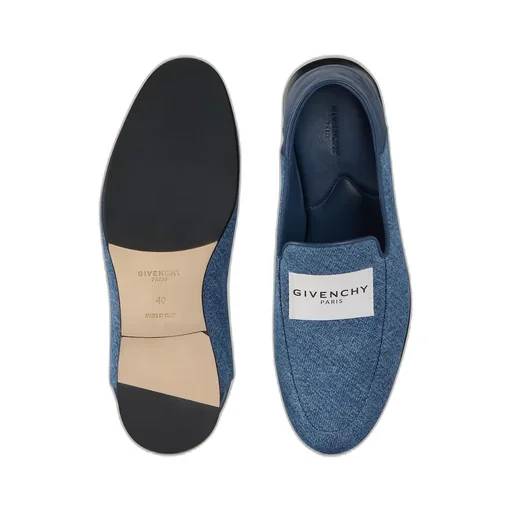 Label Loafers In Denim