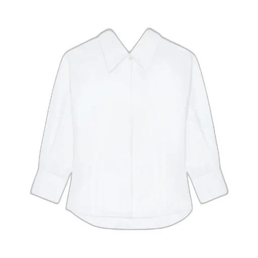 Slashed Shirt In Poplin
