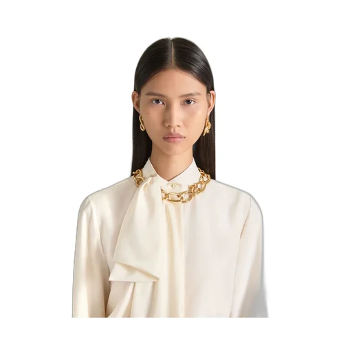 Chain Link Asymmetric Earrings In Metal