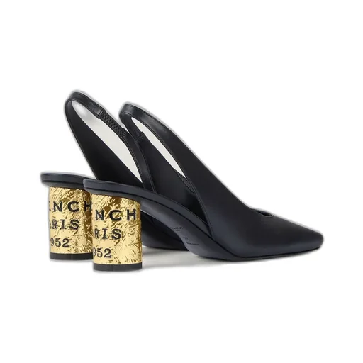Tape Slingbacks In Leather
