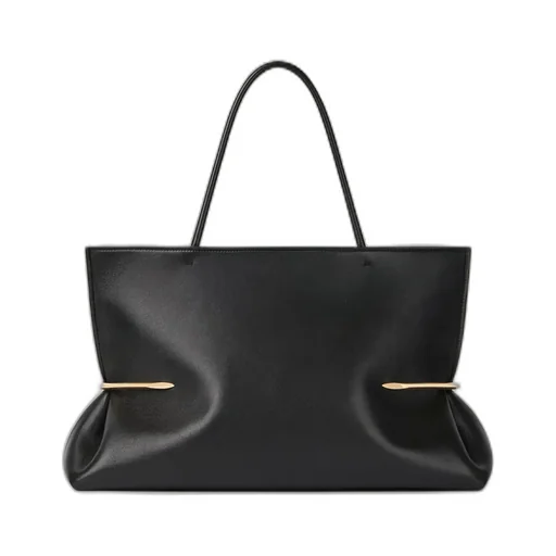 Pinch Squeezed Horizontal Tote Bag In Nappa Leather